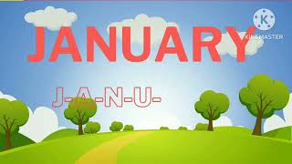 Months of the year song  3D Animaton Preschool Nursery rhymes for children [upl. by Pavyer]