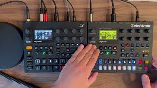 Liquid DnB sketch on Digitakt 2 and Digitone [upl. by Ansilma280]