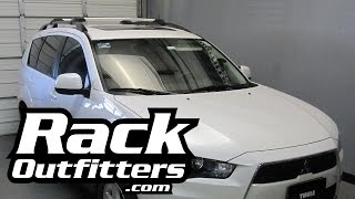 Mitsubishi Outlander Thule SILVER AeroBlade EDGE Base Roof Rack 0713 by Rack Outfitters [upl. by Nalyr]