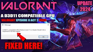 A d3d11compatible gpu feature level 110 shader model 50 is required to run the engine Valorant [upl. by Celesta]