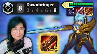 RADIANT RFC RIVEN 3 IS INSANE Dawnbringer Reroll Comp TFT Set 55  Becca [upl. by Renick201]