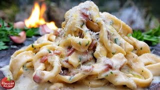 Best Carbonara Ever  Cooking in the Forest [upl. by Shandie]