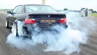 BMW 325i E36 Turbo Acceleration Sound Burnout [upl. by Terri]