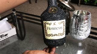 DIY CUSTOM GLITTER HENNY BOTTLE WITH LABEL LadyRO Cosmetics [upl. by Eudosia2]