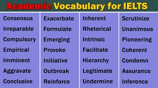 Highly Recommended Advanced Academic Vocabulary for IELTS [upl. by Ainekahs]