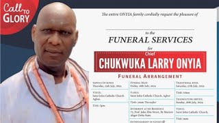 The recieption of late chief chukwuka larry Onyia [upl. by Ardeid]