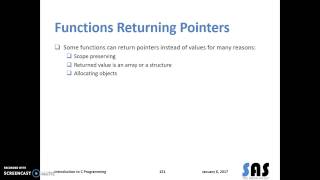 45AR  Functions Returning Pointers [upl. by Brabazon]