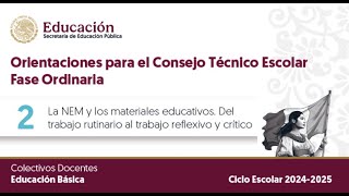 2a Sesión de CTE Tema 2 Materiales Educativos en la Nueva Escuela Mexicana [upl. by Sidoma]