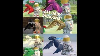 LEGO® WorldsALL BABY DRAGONS SHOWCASE [upl. by Tedmund]