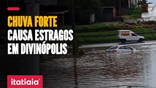 CHUVA FORTE CAUSA ESTRAGOS EM DIVINÃ“POLIS NO CENTROOESTE DE MINAS NA TARDE DESTE SÃBADO 17 [upl. by Virgin]