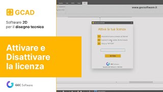 GCAD  Attivare e disattivare la licenza [upl. by Orvah]