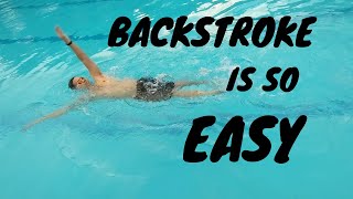 Backstroke technique for beginners Easy to follow steps [upl. by Neeluj]