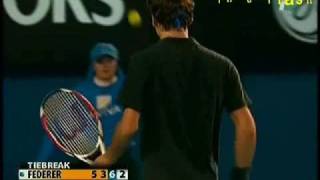 Federer backhand winner vs Djokovic [upl. by Alleen595]