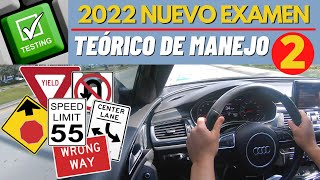 2023 NUEVO EXAMEN TEORICO DE CONDUCIR EN ESPAÑOLEXAMEN ESCRITO LICENCIA DE MANEJO EN USA [upl. by Ayanal100]