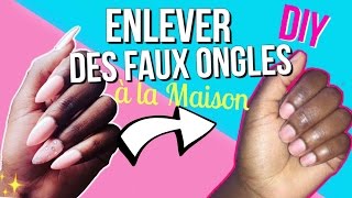 Comment retirer FACILEMENT les capsules ET la colle des faux ongles à la maison [upl. by Yniffit]