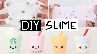 DIY MINI SLIME DRINKS  Starbucks Milk amp Juice Slime [upl. by Quirita367]