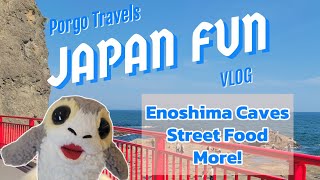 Japan Fun Street Food on Enoshima Iwaya Caves vlog  Part 7 [upl. by Trask]