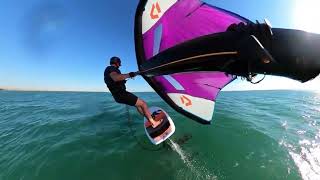 Close call with a shipwreck while Wing Foiling at Camber Sands UK [upl. by Abbe]