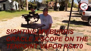 CROSSBOW FORUM SIGHTING IN AT 32YDS WITH THE BURRIS ORACLE X SCOPE [upl. by Sweatt]