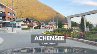 4k HDR Alpine Drive towards Zillertal from Maurach am Achensee Golden hour [upl. by Rodgiva]