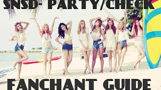 SNSD Fanchant Guide CheckParty [upl. by Elianore47]