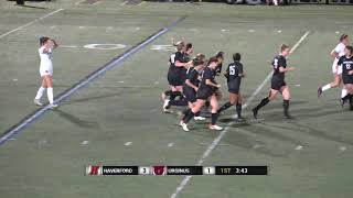 Haverford College Womens Soccer Highlights vs Ursinus Oct 8 2019 [upl. by Wernsman482]