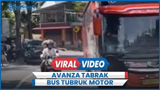 Kecelakaan Avanza Vs Bus Duta Gemilang Terpental Tubruk Motor di Magetan [upl. by Fidelis]