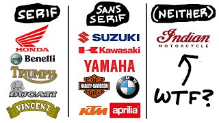 Serif vs Sans vs a Third Category  Motorcycle Wordmarks Explained [upl. by Libnah484]