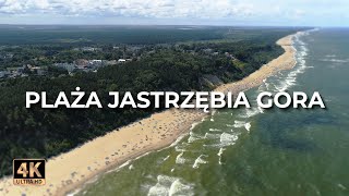 Plaża Jastrzębia Góra  Plaża w Jastrzębiej Górze z drona  Lato  LECE W MIASTO™ 4k [upl. by Krusche]