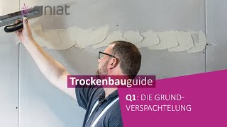 Q1 Spachteln  Die Grundverspachtelung  Qualitätsstufen 1  4 Trockenbau Spachteltechnik [upl. by Esme]