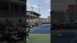 Grigor Dimitrov and Jack Draper warming up at the US Open tennis atp usopen [upl. by Aleek]