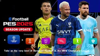 eFOOTBALL PES 2025 PPSSPP ANDROID OFFLINE NEW UPDATE KITS amp TRANSFERS 20242025 BEST GRAPHICS HD 🔥 [upl. by Bettye825]