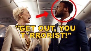 Racist Karen Insults Black Man On Flight And Gets Hit With Karma [upl. by Mixam335]