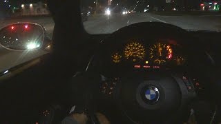 You Drive a BMW E39 M5 At Night POV Straight Piped [upl. by Ylliw576]