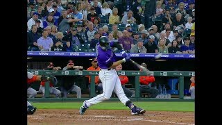 Nolan Arenado Home Run Swing Slow Motion 2019214 [upl. by Ardnoik53]