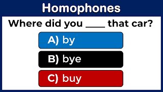 Homophones Quiz CAN YOU SCORE 1515 ON THIS QUIZ 99 CANNOT 1 [upl. by Serolod942]