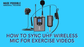 How to Sync and Pair UHF Wireless Microphone System Transmitter and Receiver  Lapel Mic [upl. by Ehrman]