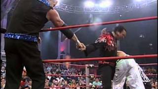 Turning Point 2004 Hall Nash and Jarrett vs Jeff Hardy and AJ Styles with Randy Savage [upl. by Nibbor]