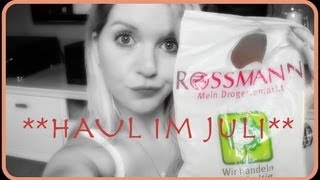 HAUL ☀ Rossmann im Juli ☀ [upl. by Akire]