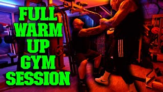 Eddie Hall Martyn Ford Full Warm Up Gym Session [upl. by Akimet809]