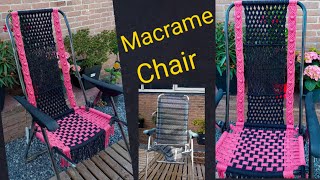 DIY Macrame Chair  Macrame tutorial for begginers [upl. by Johnnie]