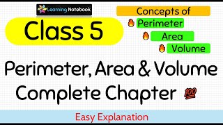 Class 5 Maths Chapter Perimeter Area and Volume [upl. by Els]