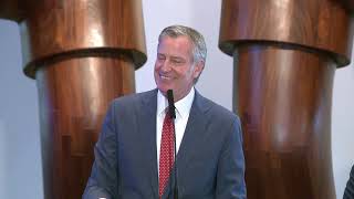 Mayor Bill de Blasio Delivers Remarks and Makes Announcement at Brooklyn Museum [upl. by Nickolaus776]