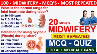 Top 20 midwifery nursing mcqs  midwifery questions and answers  midwifery interview midwifery [upl. by Akirdnahs913]