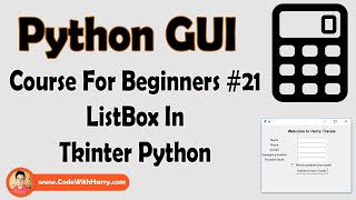 ListBox In Tkinter Python Tkinter GUI Tutorial In Hindi 21 [upl. by Ellehcsor894]