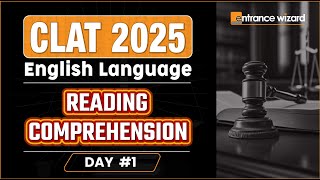 CLAT 2025  Reading Comprehension Day1 English Languageentrancewizard [upl. by Cthrine]