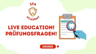 ZFA ACADEMY LIVE Stream Prüfungsfragen [upl. by Alex855]