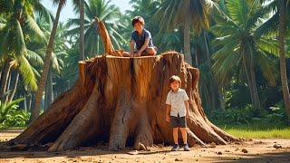 Rich Kids Win Worthless Tree Stump  Ingenious Woodworking Projects Create Beautiful Coffee Table [upl. by Yelsehc]