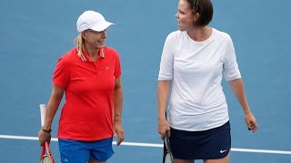 NavratilovaDavenport v ClijstersMajoli highlights  Australian Open 2016 [upl. by Ennywg511]