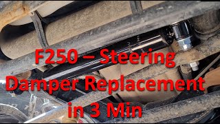 Quick How To  Replace Steering Damper 2017 Ford F250 Diesel [upl. by Lletnwahs564]